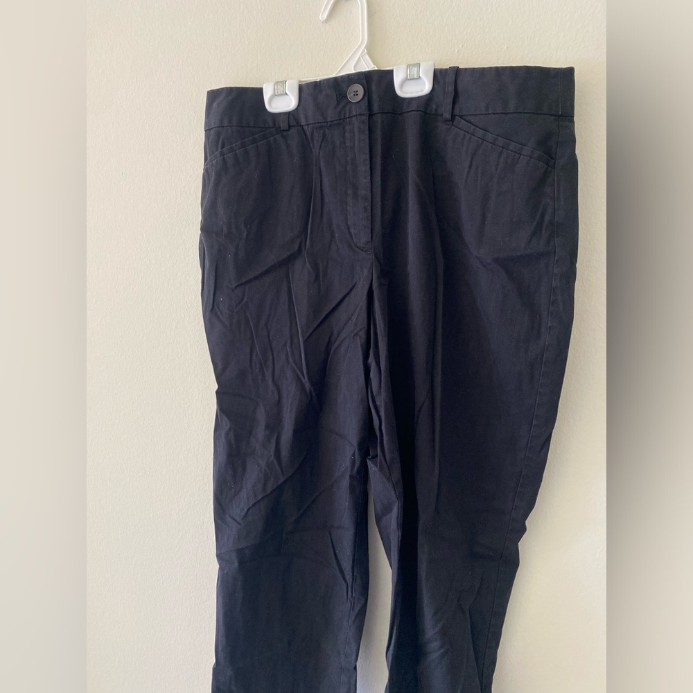 Talbots “The Perfect Crop” Curvy Women’s Classic Black Pants